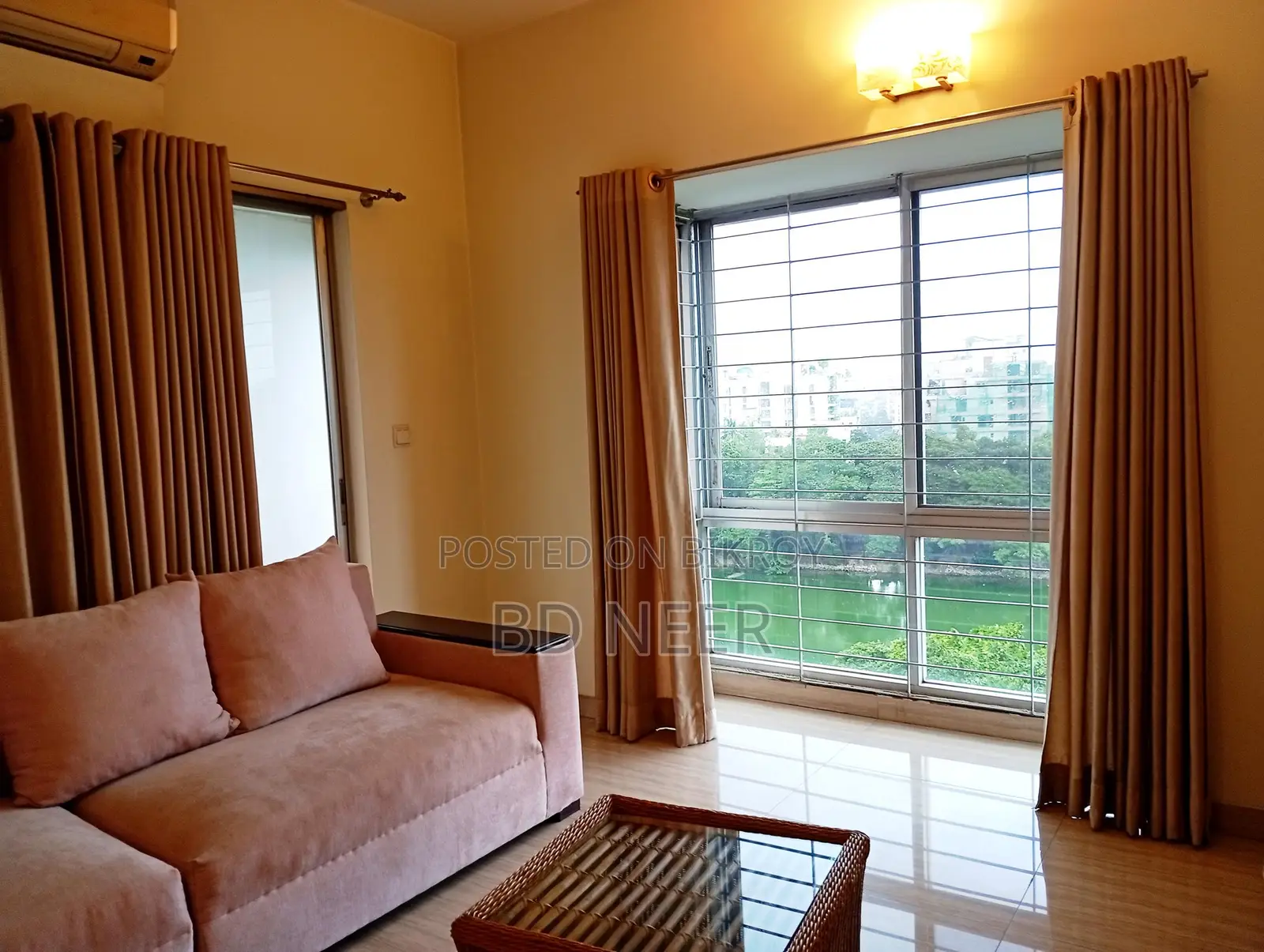 Lake View Semi Furnished 4 Bed 9th Floor Apt. For Rent in Gulshan-2
