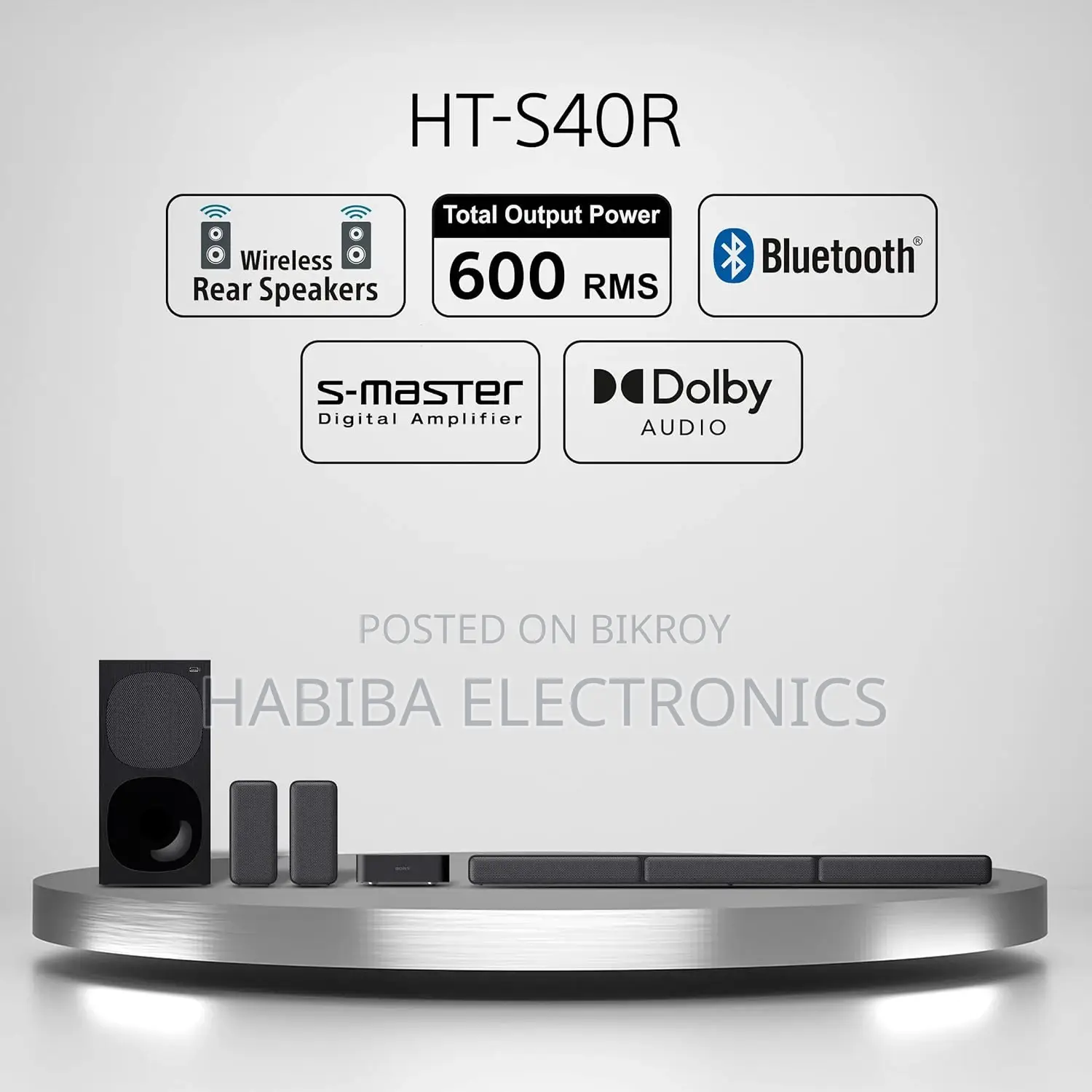 Sony HT-S40R Soundbar / Hometheatre 600 watt