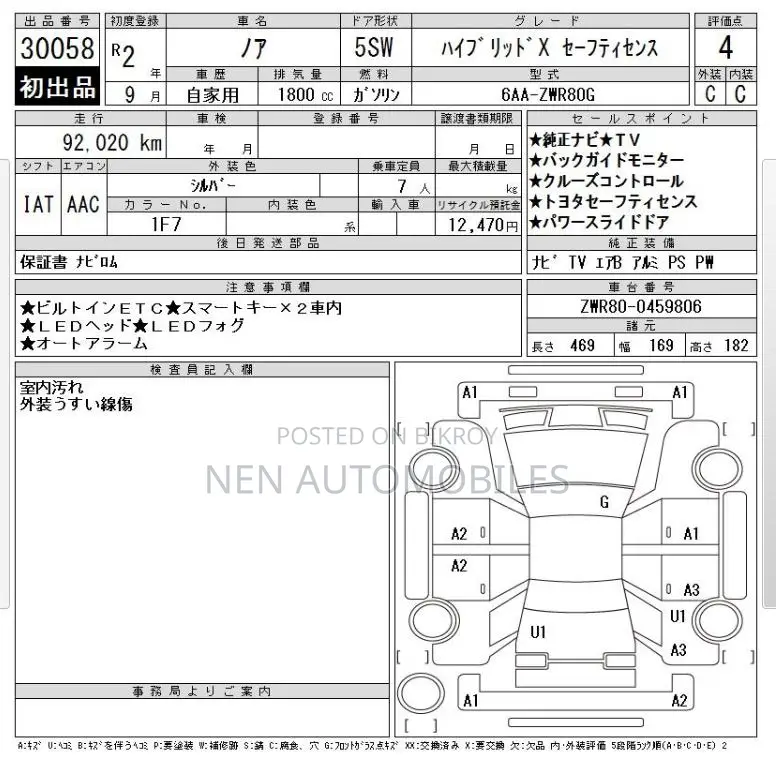 Toyota Noah X Smart 2020