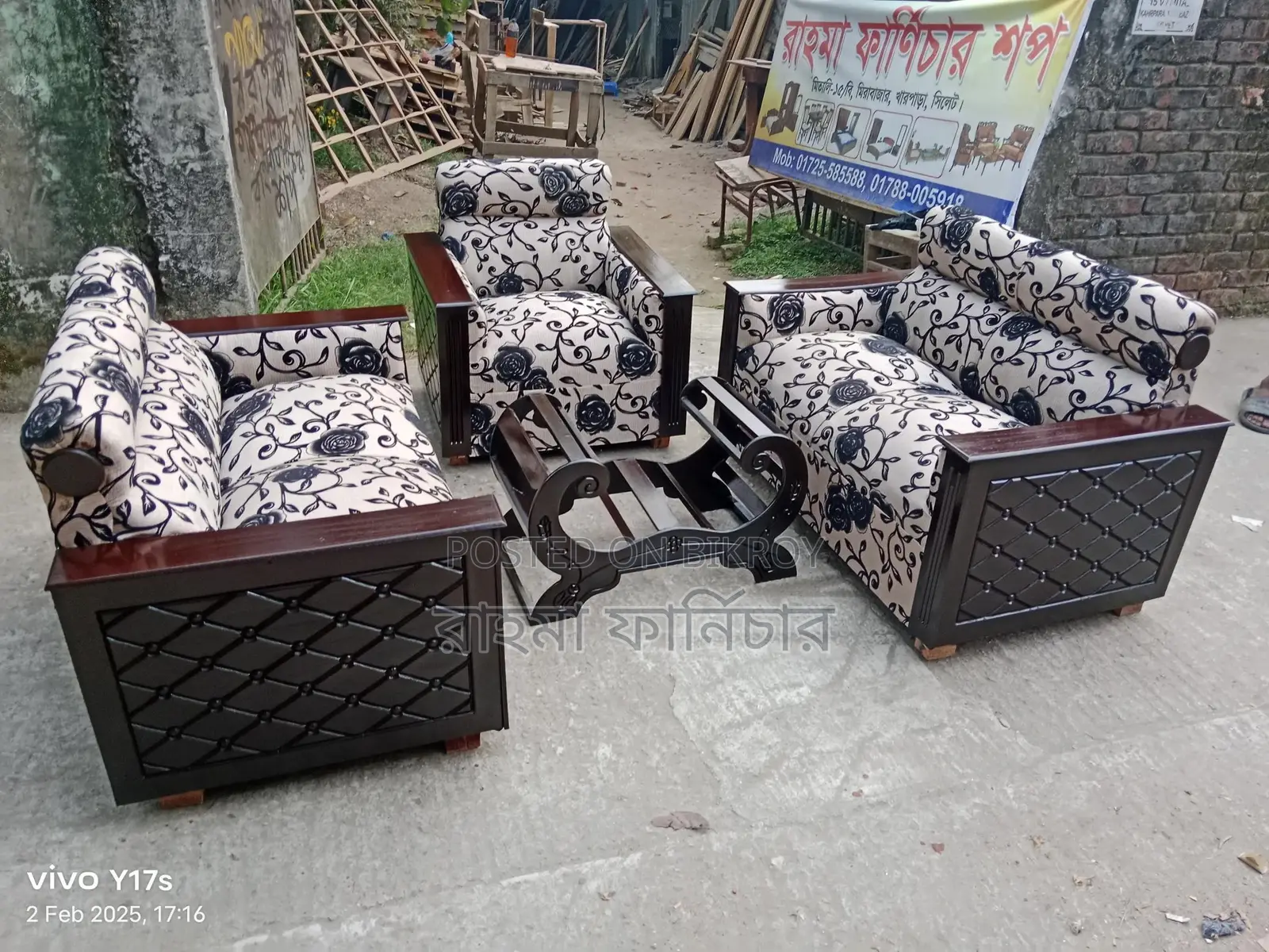 New Marble Box Sofa set with Center Table