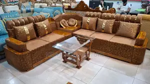 Teak Wood Corner Sofa on 36-Month EMI