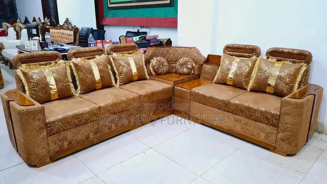 Teak Wood Corner Sofa on 36-Month EMI