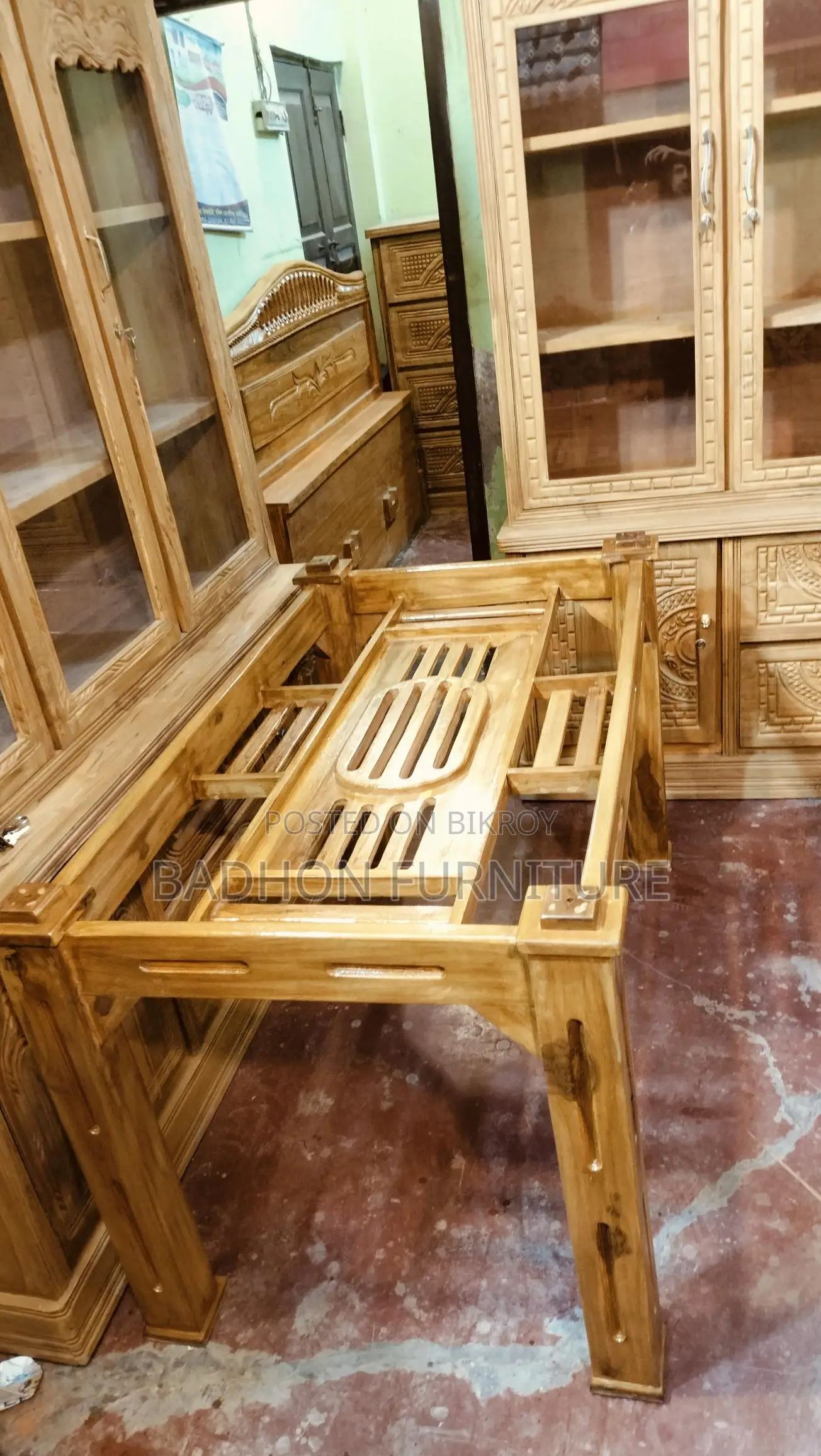 This Chittagong teak dining table will be sold, Location: Beside Postogola Bridge