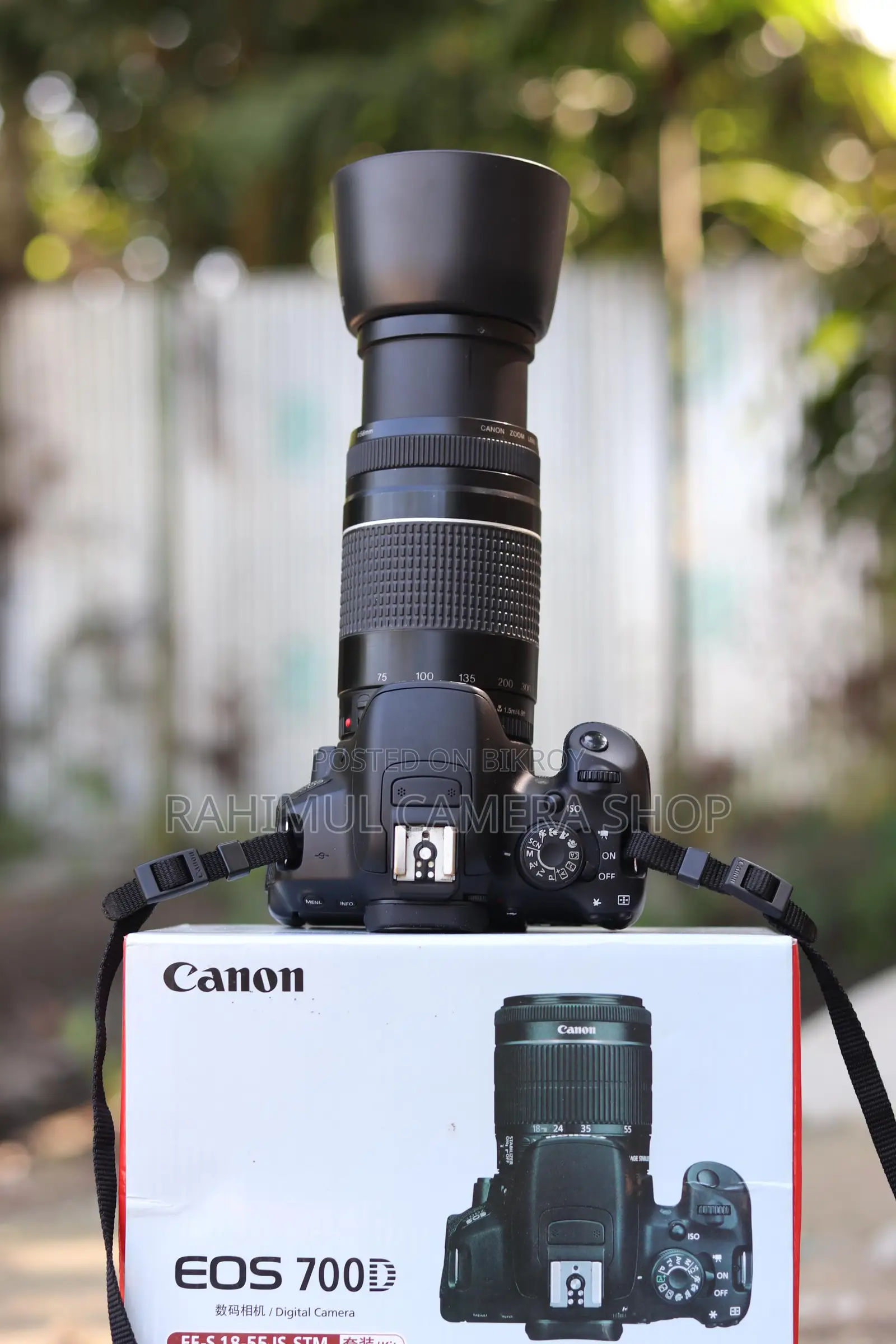 canon 700D camera with (75-300 Zoom) lens full fresh box condition..777