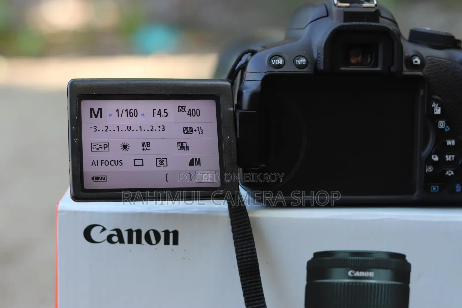 canon 700D camera with (75-300 Zoom) lens full fresh box condition..777