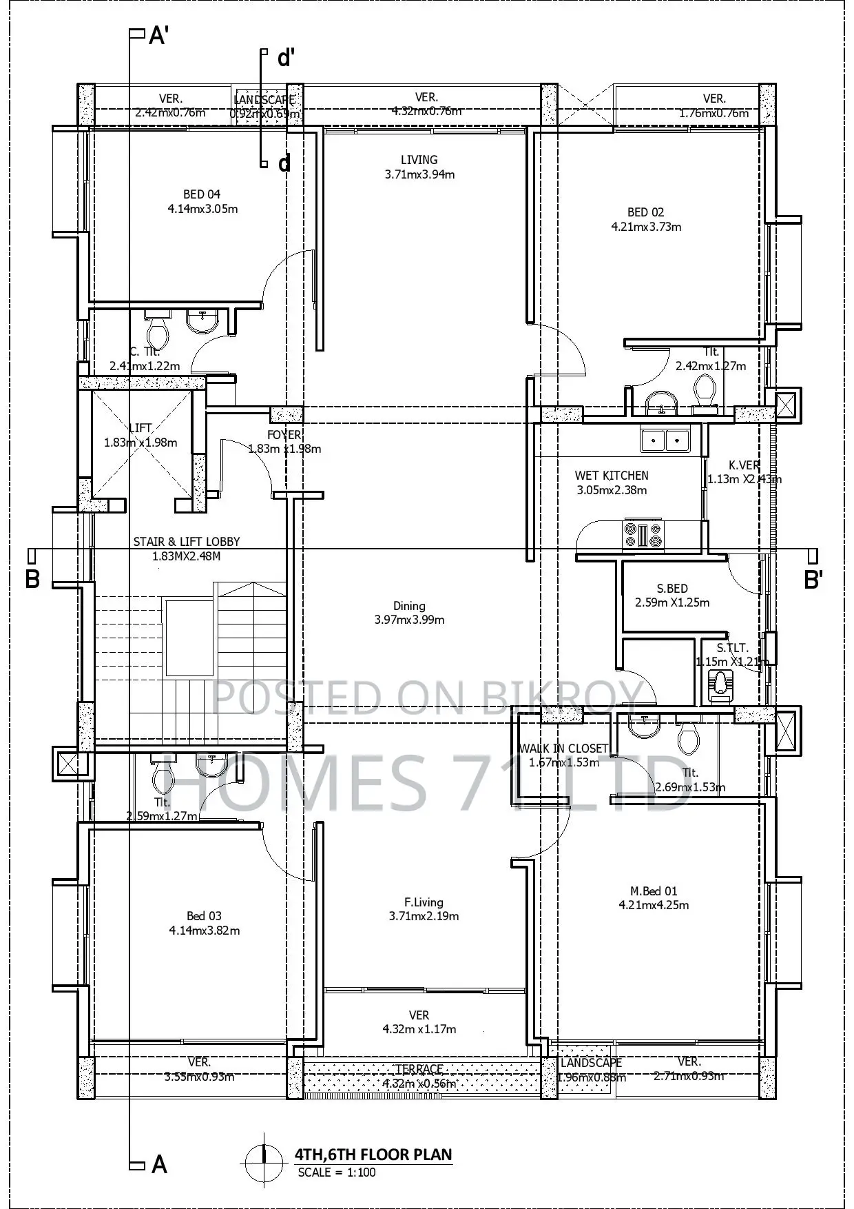 2850 Sft Flat For Sale at Jolshiri Abashon