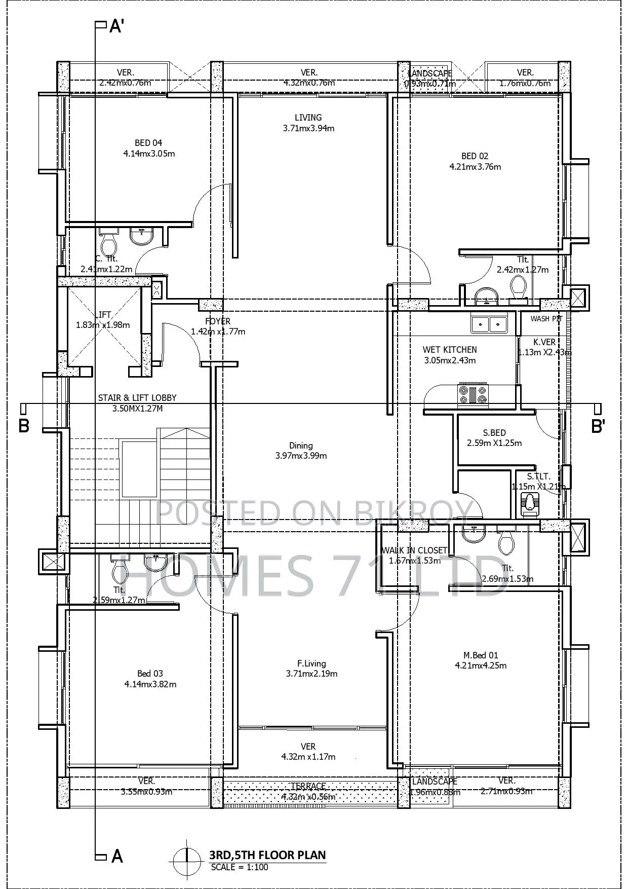 2850 Sft Flat For Sale at Jolshiri Abashon