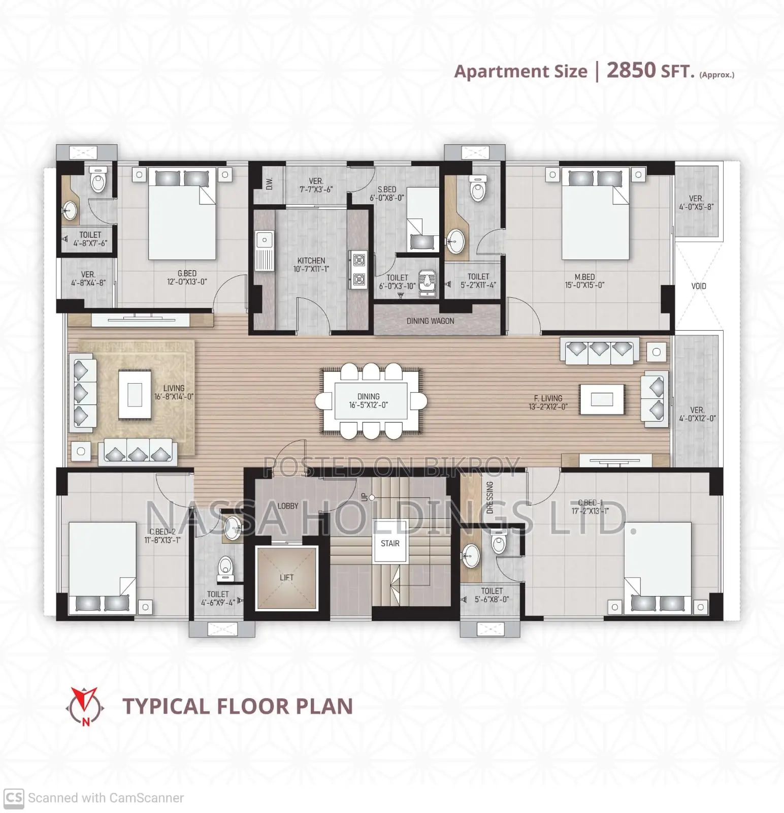 Elegant Apartment @ Jolshiri Abashon, Sector-17