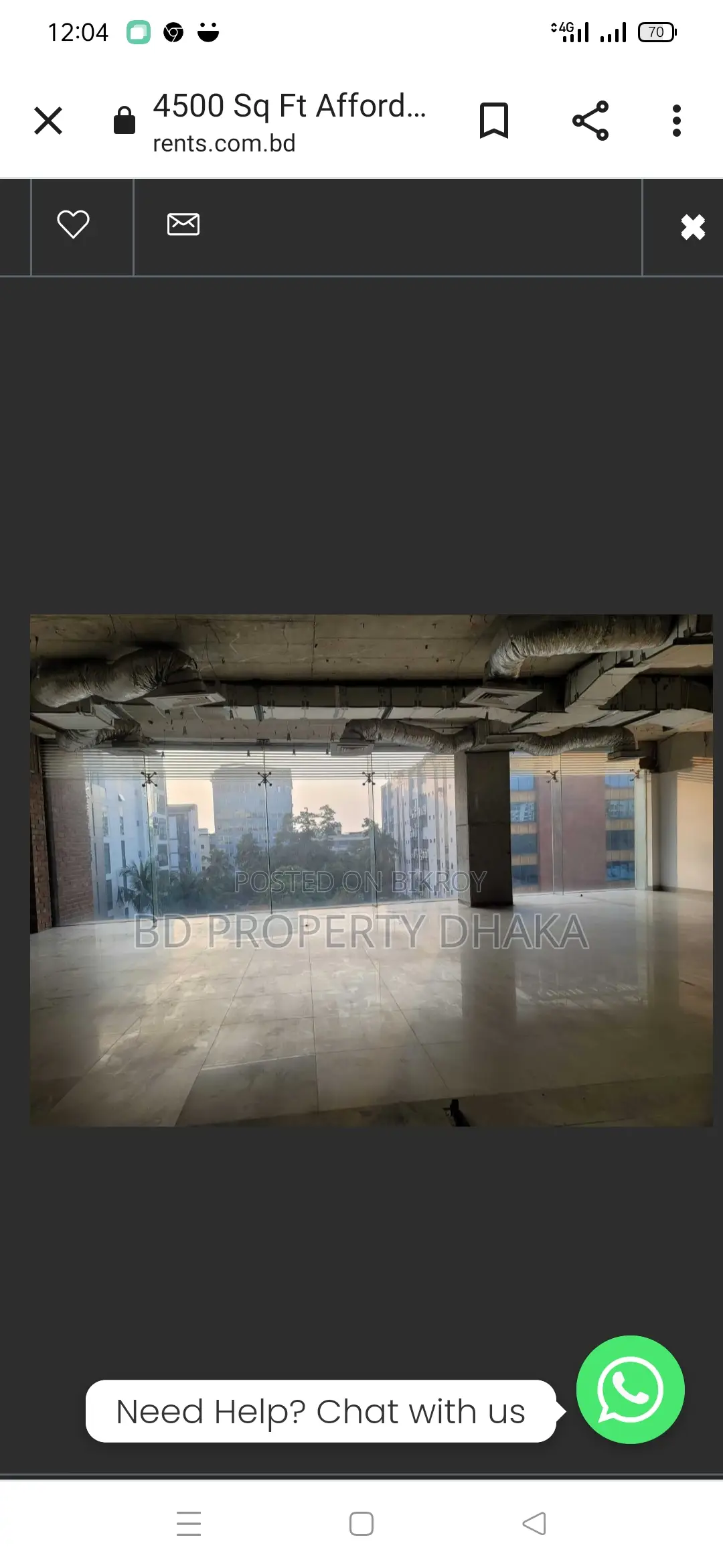6700 Sqft Open Commercial Space Rent In Gulshan Avenue
