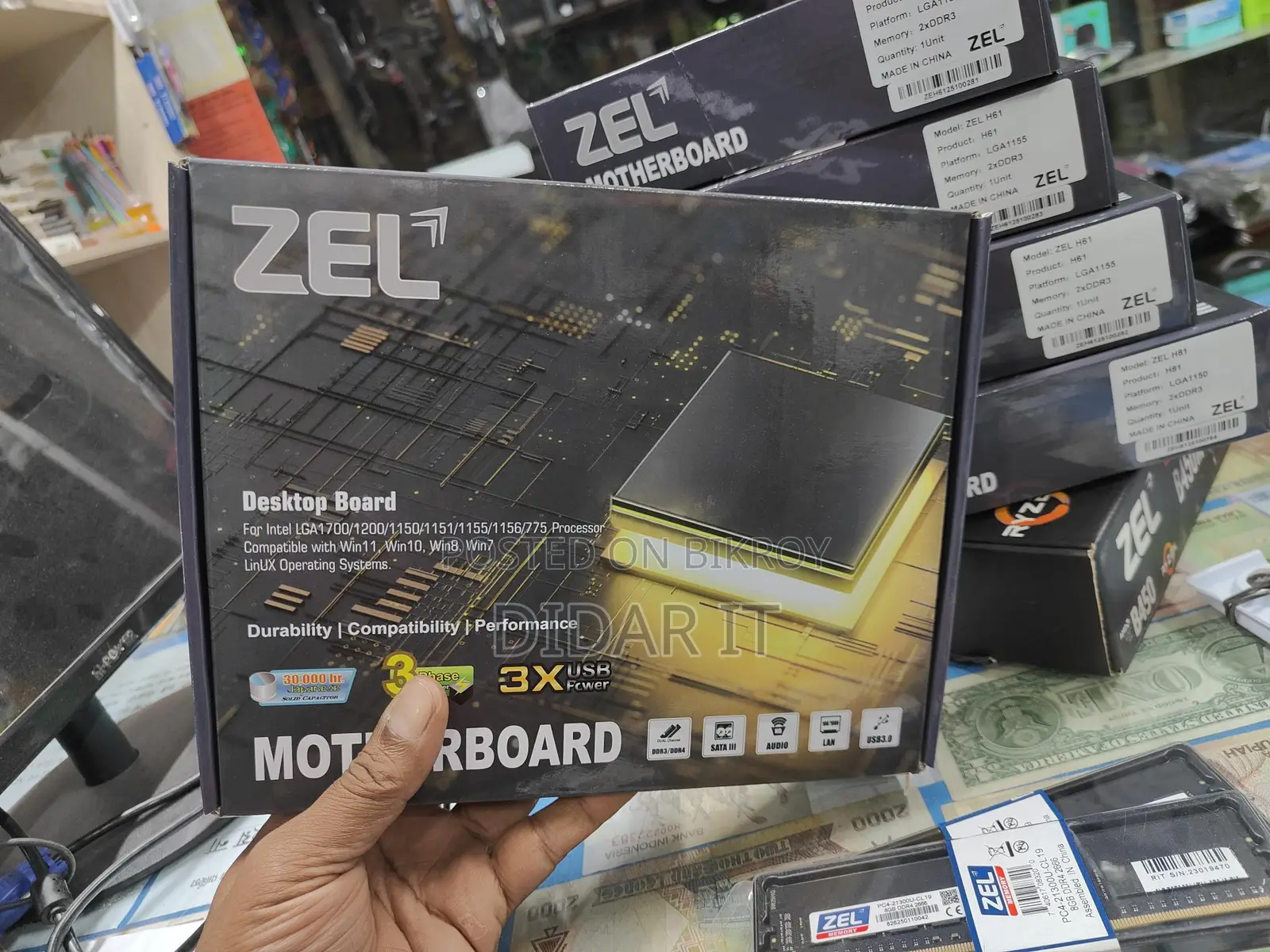 New Zel H61 Motherboard With 02 Years Warranty