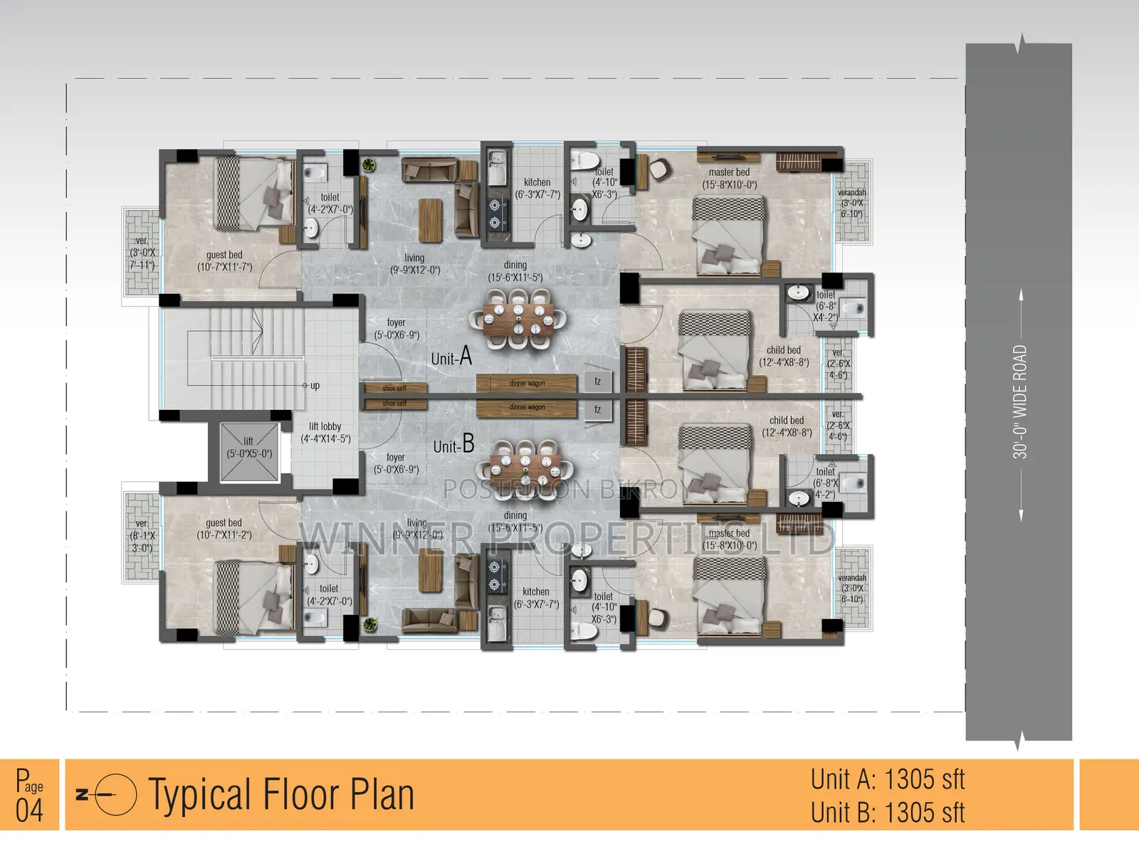 3-Bedroom Apartment in Winner Properties, Uttara for Sale