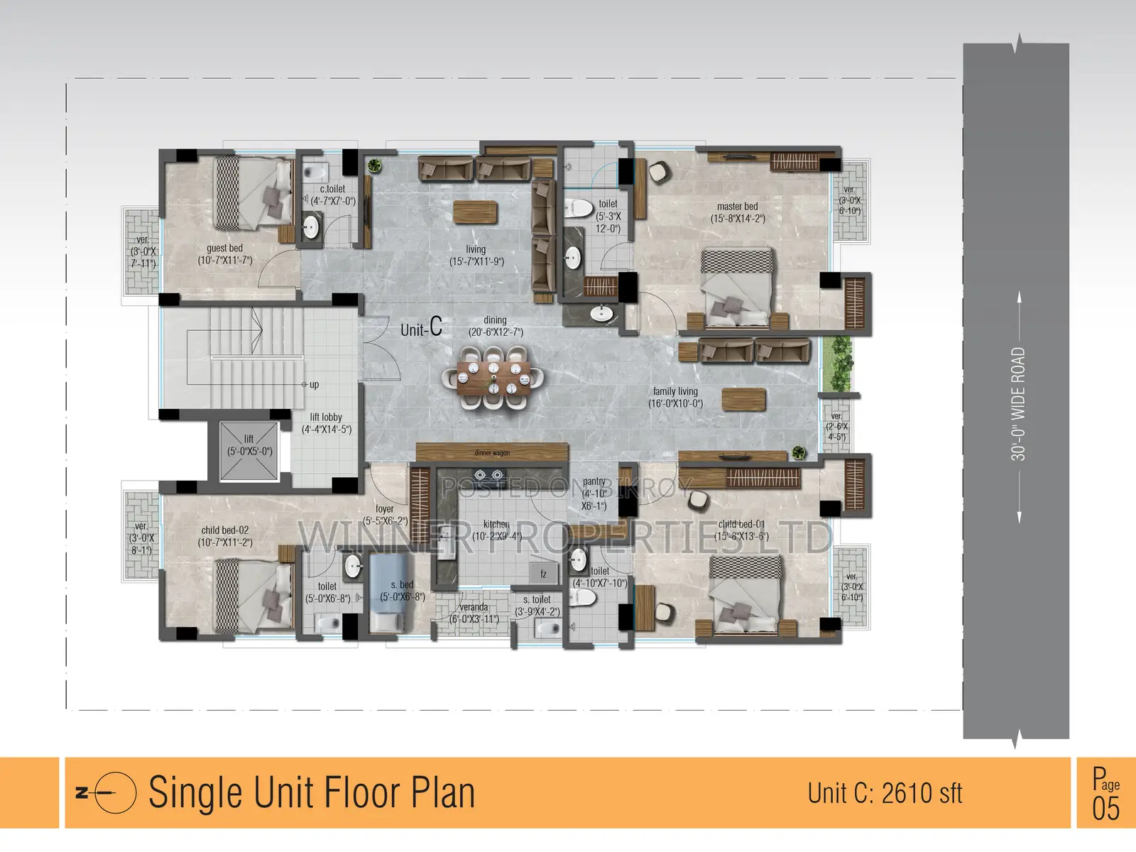 3-Bedroom Apartment in Winner Properties, Uttara for Sale