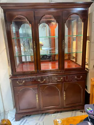 Drexel Heritage Lighted Pecan China Cabinet