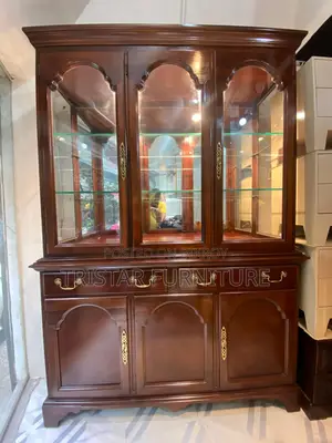 Drexel Heritage Lighted Pecan China Cabinet