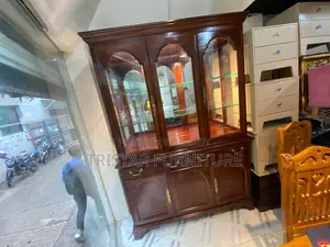 Drexel Heritage Lighted Pecan China Cabinet