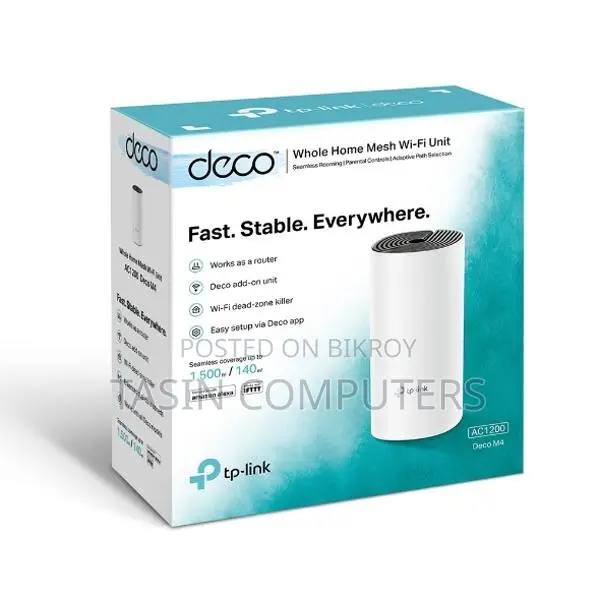 TP-Link Deco M4 AC1200 Dual-Band Mesh Router (1 Pack).
