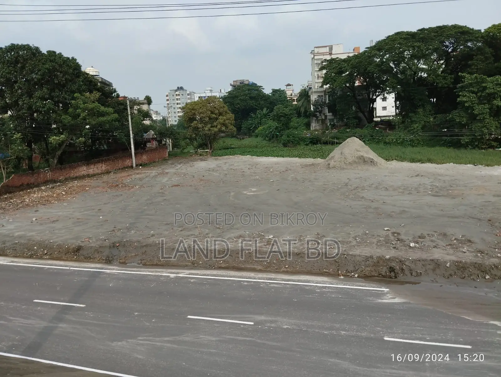 Commercial plot adjacent to highway road in Savar