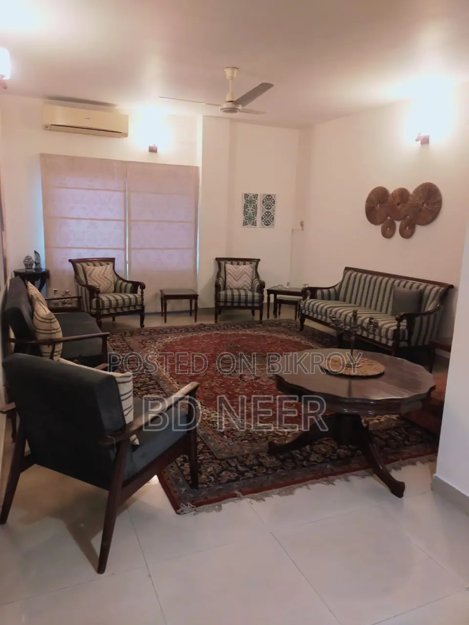Short Term & Long Furnished 3-Bed Flat Rent in Gulshan-2