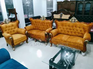 সোফা সেট ভিক্টোরিয়া ডিজাইন সেগুন নকশা