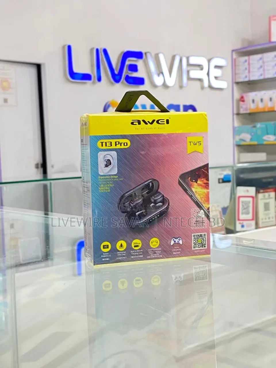 Awei T13 Pro TWS Waterproof Touch Sports