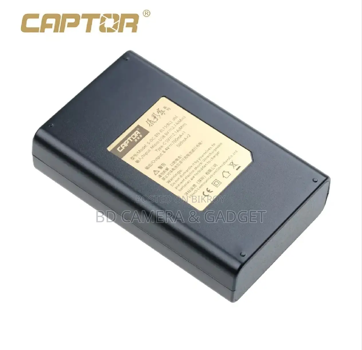 Captor EN-EL15 dual charger For Nikon D7100, D7200, D7500, D810 etc