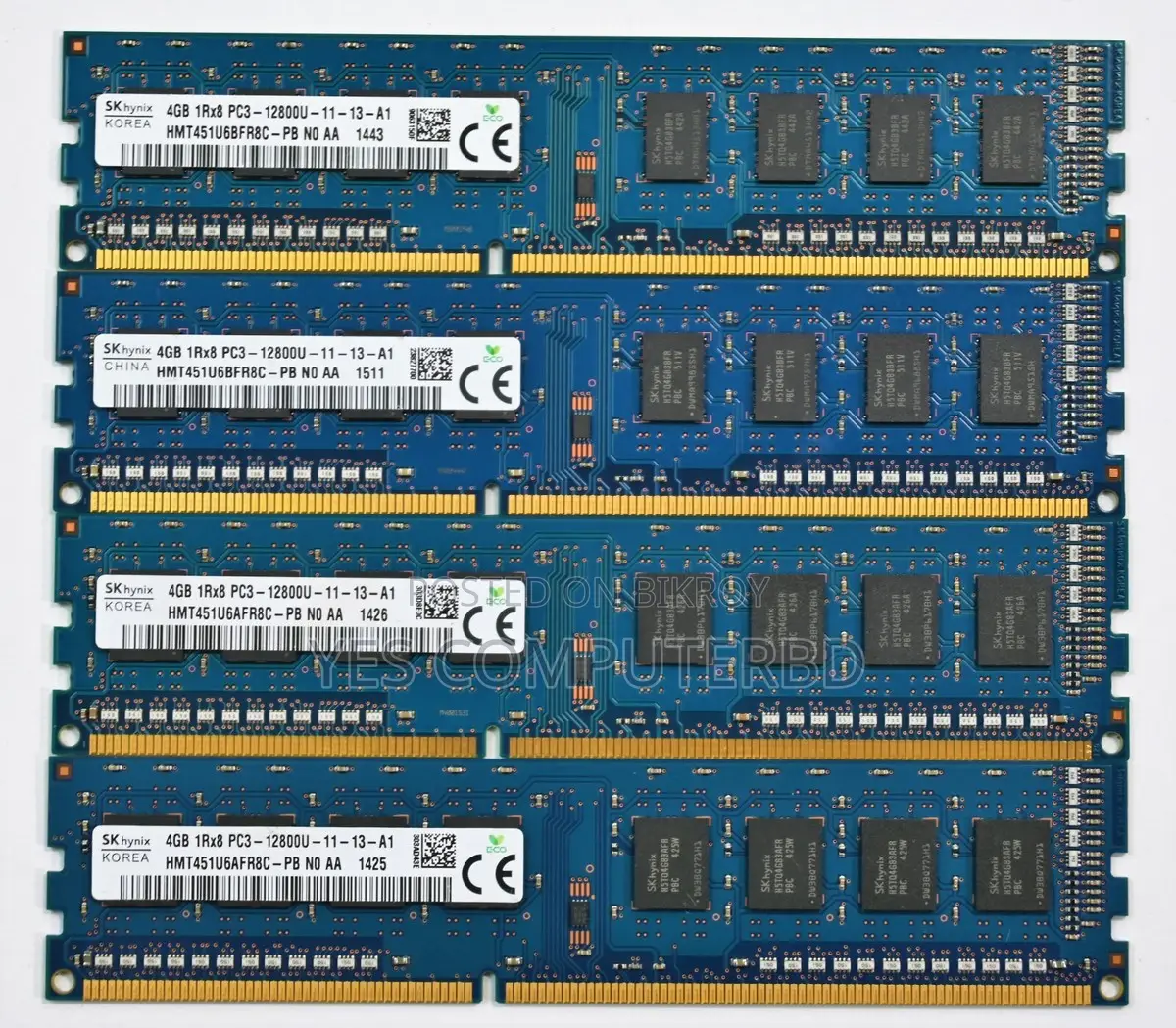 Samsung/Sk Hynix DDR3 Original RAM with 1-Year Warranty