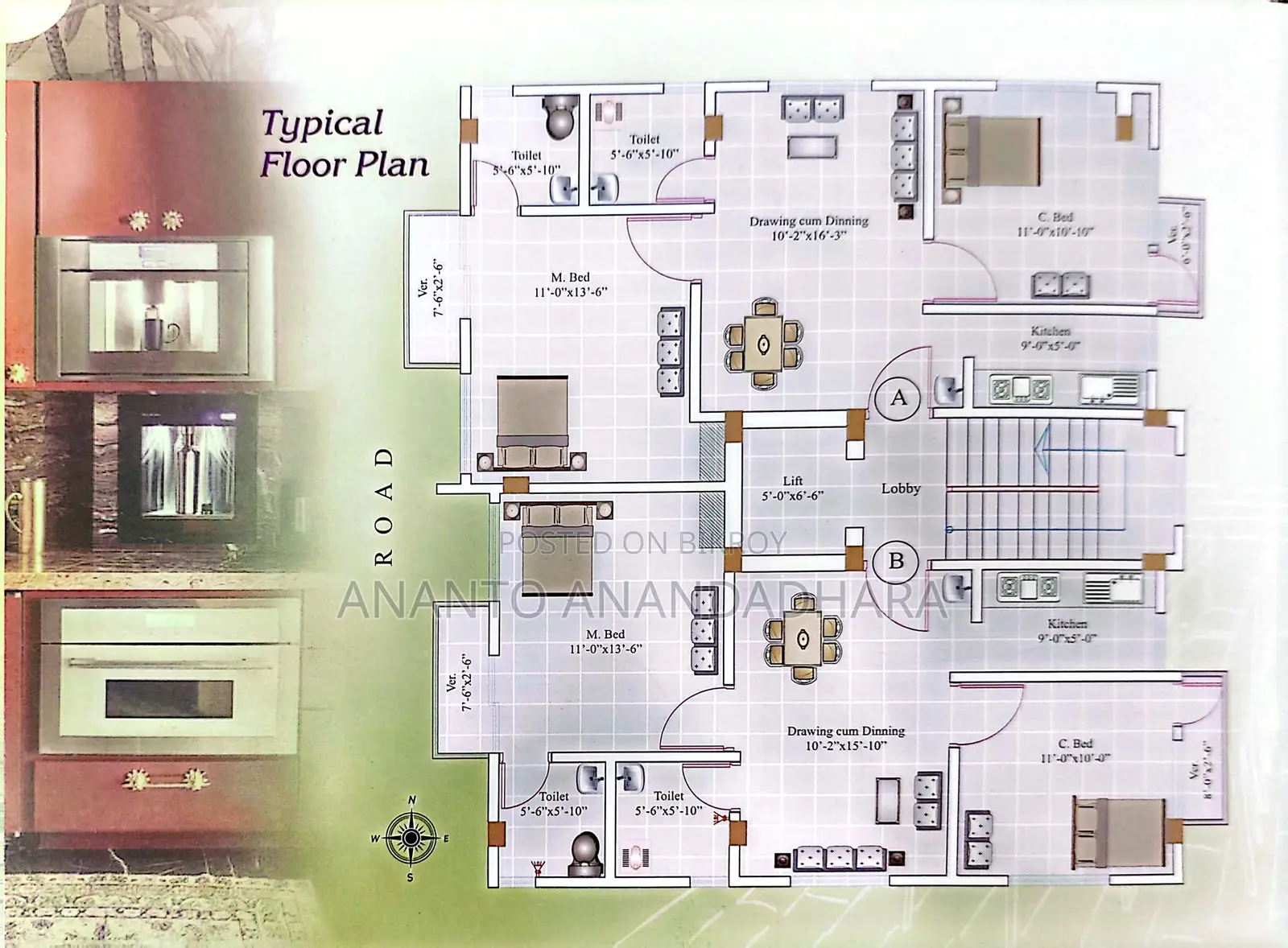 836 Sqft Ongoing Flat for sale at Adabor, Mohammadpur