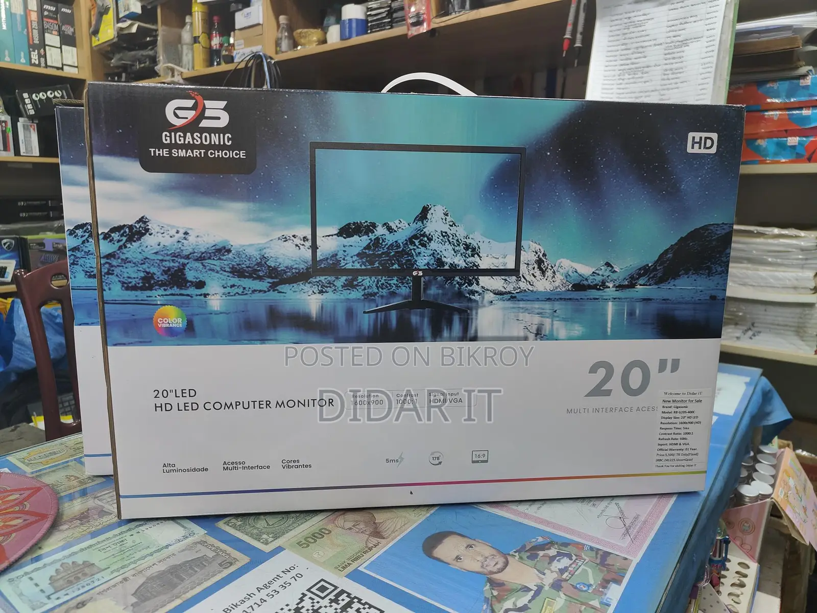 Gigasonic 20" LED Monitor with Warranty