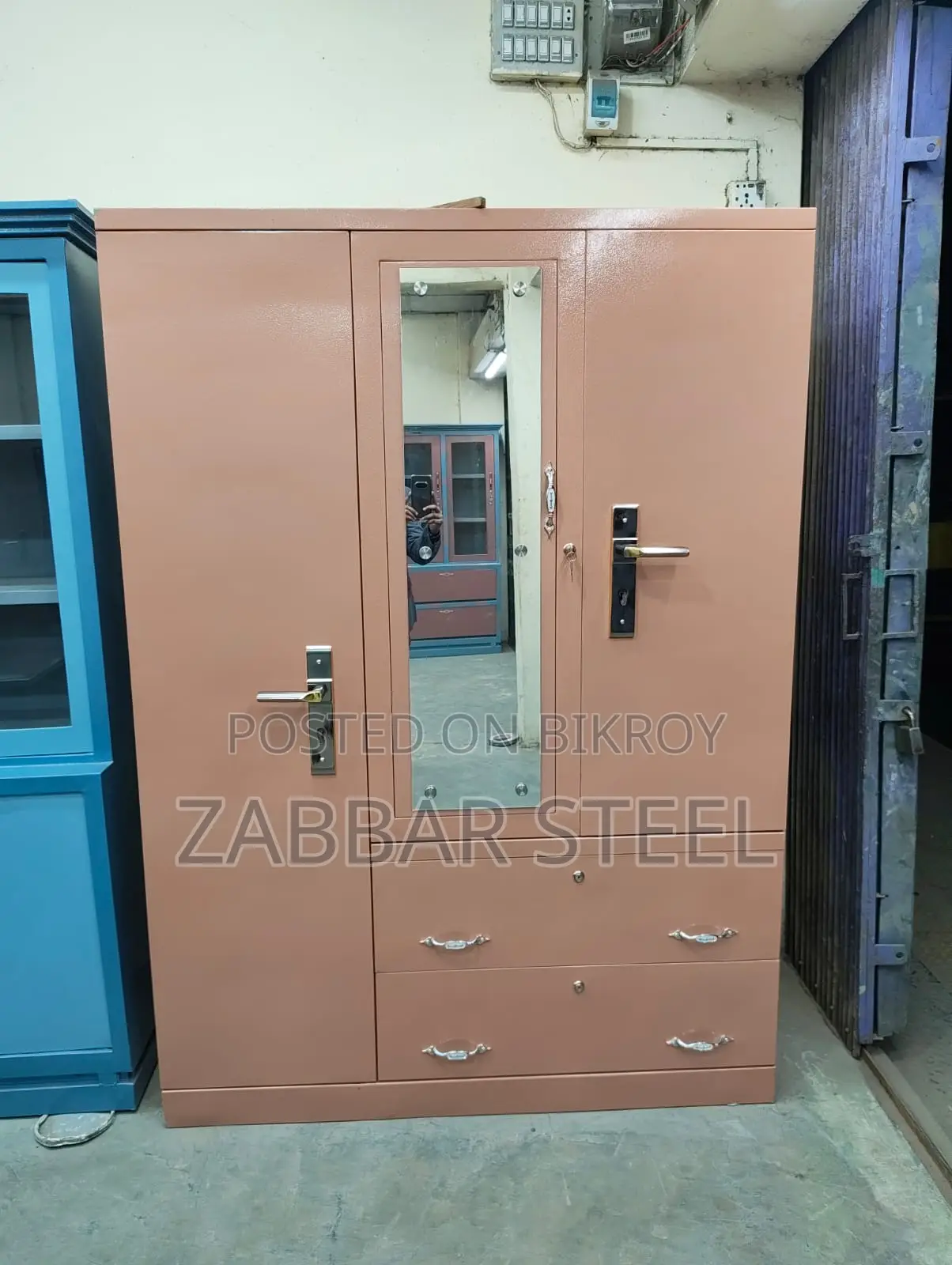 Three Door Steel Almirah — Almari New Model