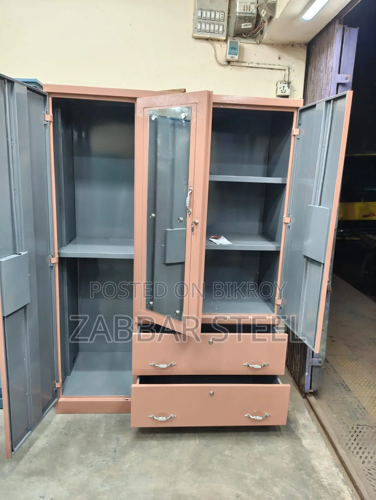 Three Door Steel Almirah — Almari New Model