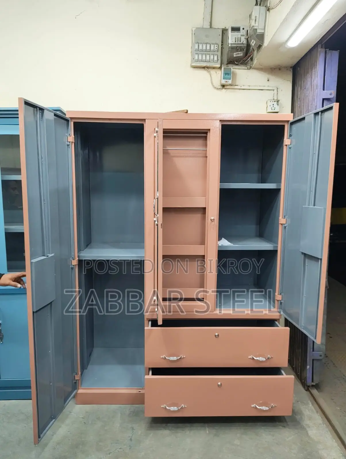 Three Door Steel Almirah — Almari New Model