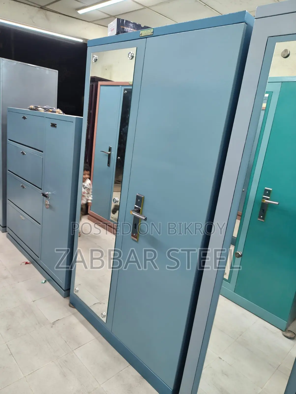 Two Door Navana Steel Almirah — Almari Navana Design