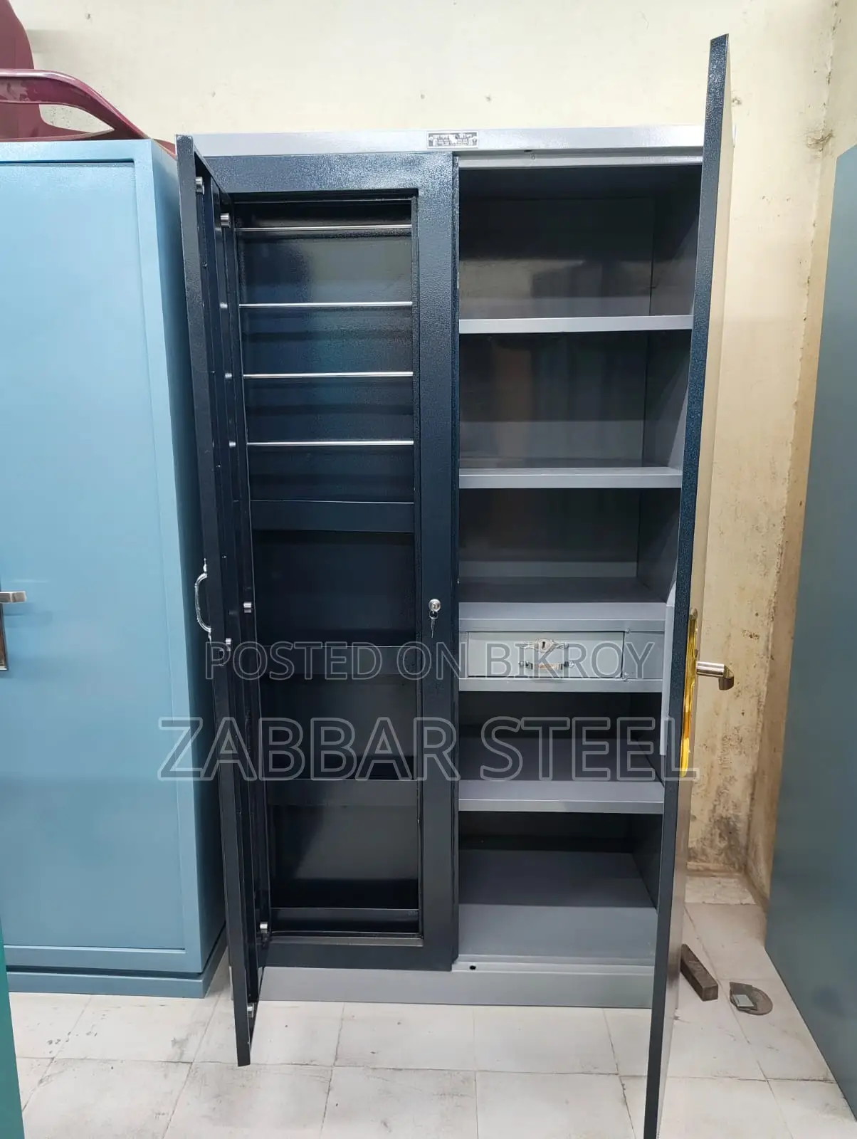Two Door Premium Steel Almirah — Perfect Space, Perfect Security!
