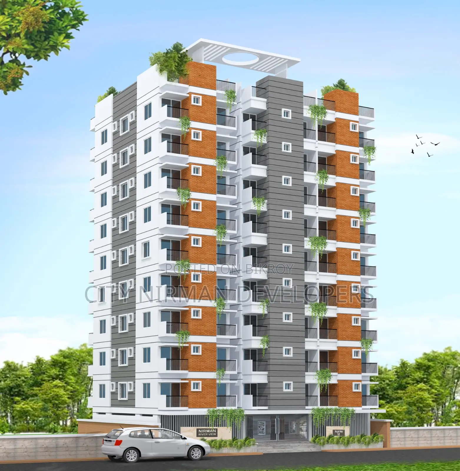 Buy a 1450sqft flat in the "Nirman River View" project in a quiet environment!