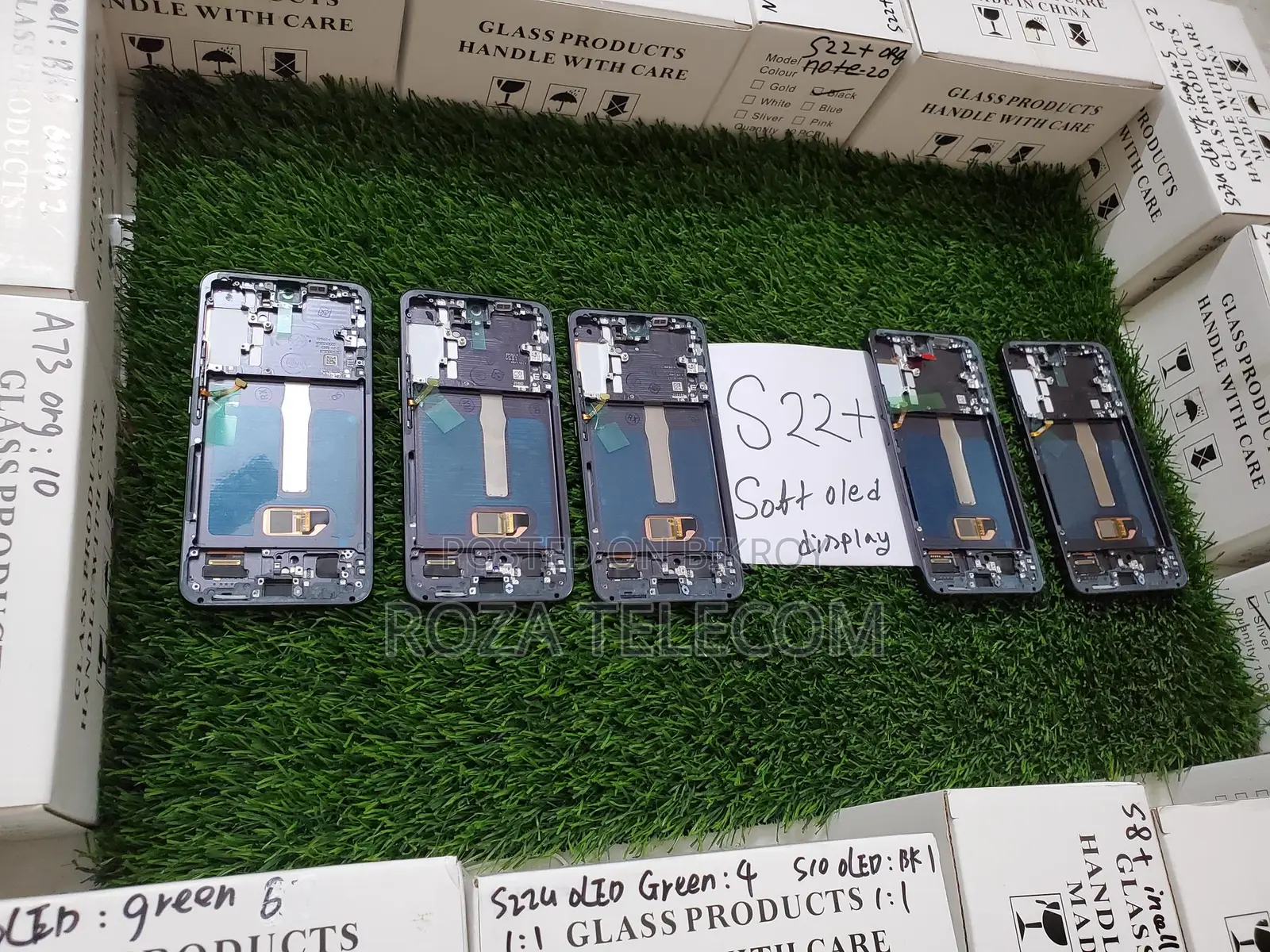Samsung S22 plus soft OLED display with frame