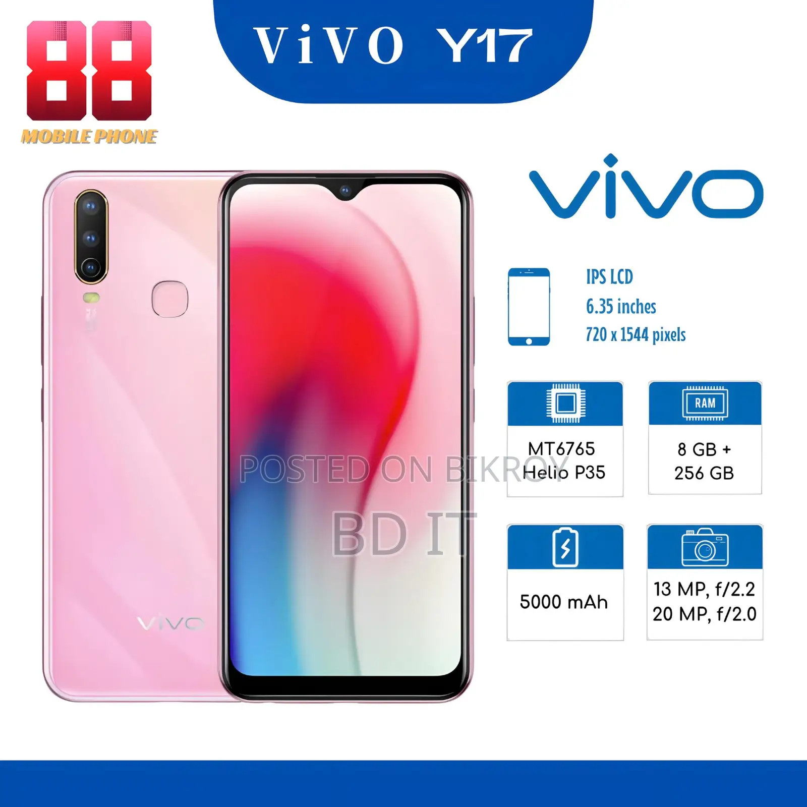Vivo Y17 8+256 (Brand New)