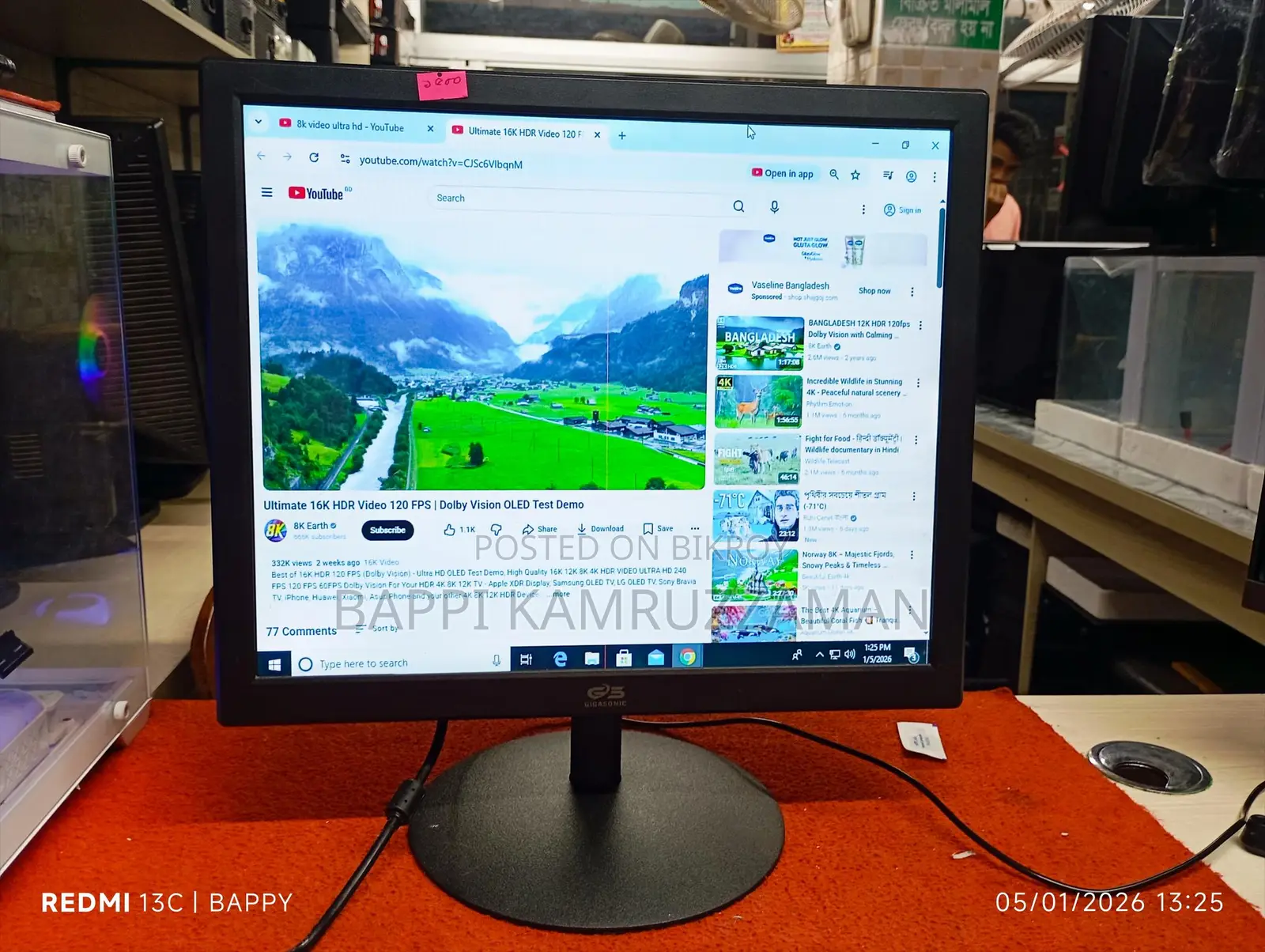 Affordable Quality Chinese Monitor with Marks.