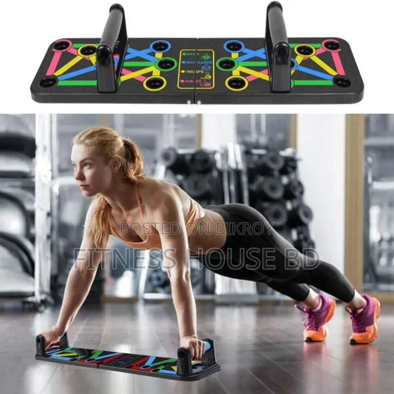 Portable Folding Push Up Stands Exercise Equipment - Multi-Color