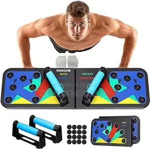 Portable Folding Push Up Stands Exercise Equipment - Multi-Color
