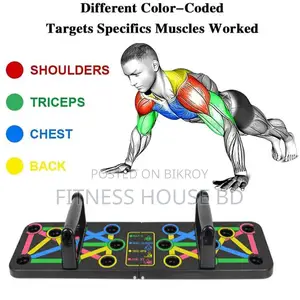 Portable Folding Push Up Stands Exercise Equipment - Multi-Color