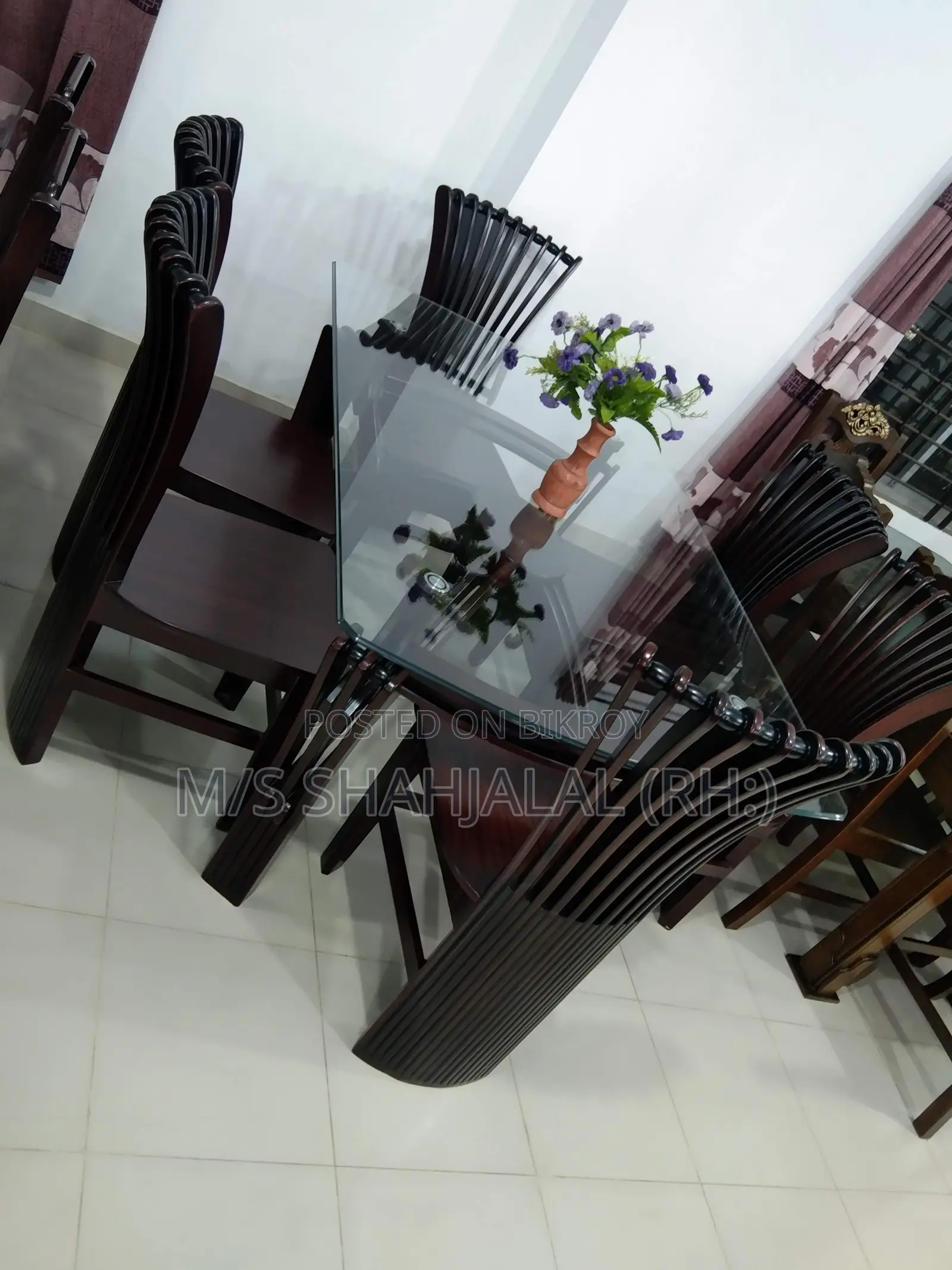 Peacock Design Dining Set (6 Chairs)