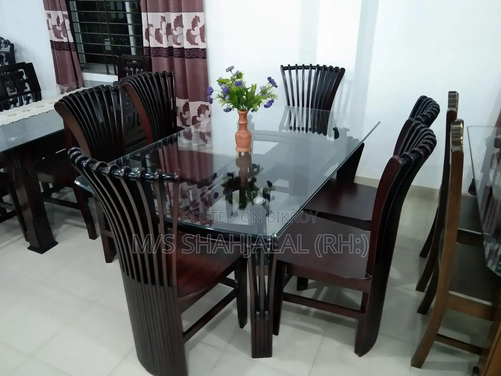 Peacock Design Dining Set (6 Chairs)
