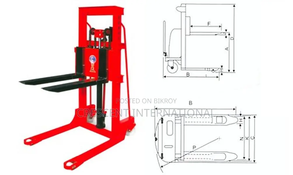 Semiauto Battery Operated Hydraulic Fork Lift