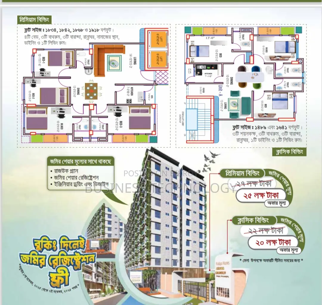Buy a Flat in a Condominium at Half Price, Opposite Rupayan Town