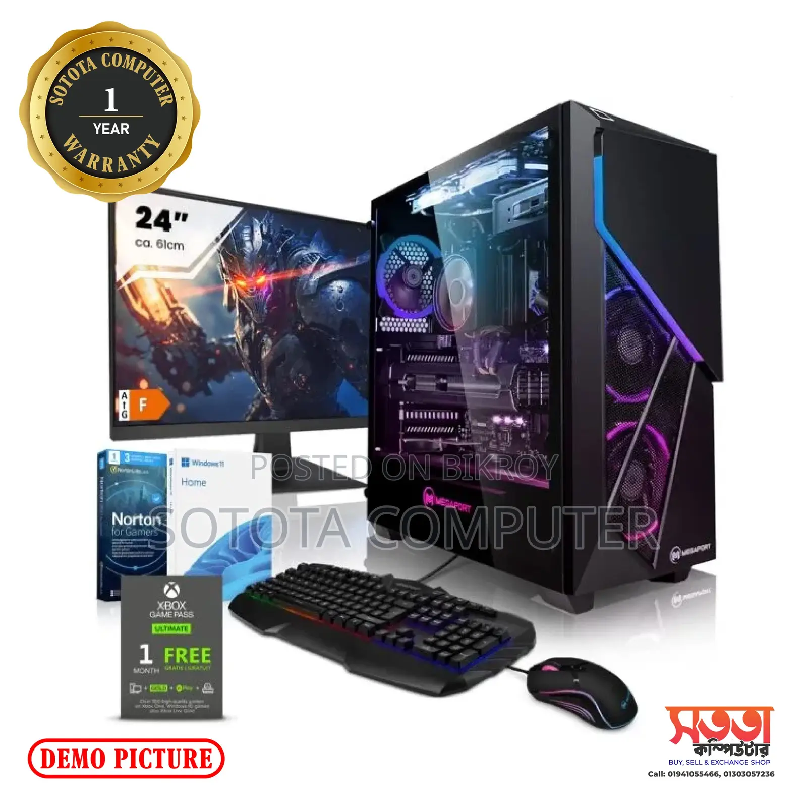 Core i5 3rd Gen+8GB Ram+128GB SSD +19" Led Monitor