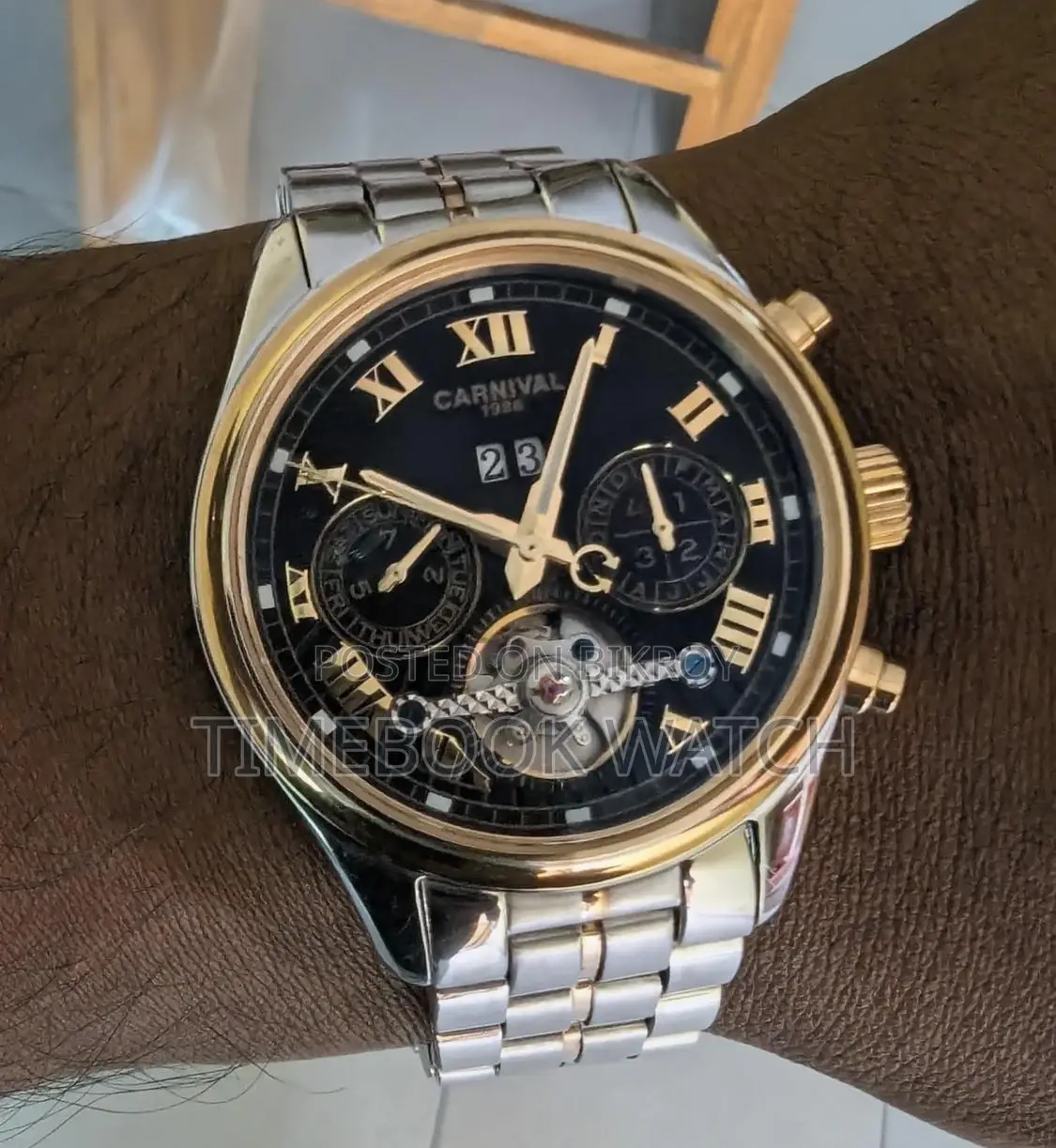 CARVINAL Tourbillion Automatic Watch 100% Genuine Machine