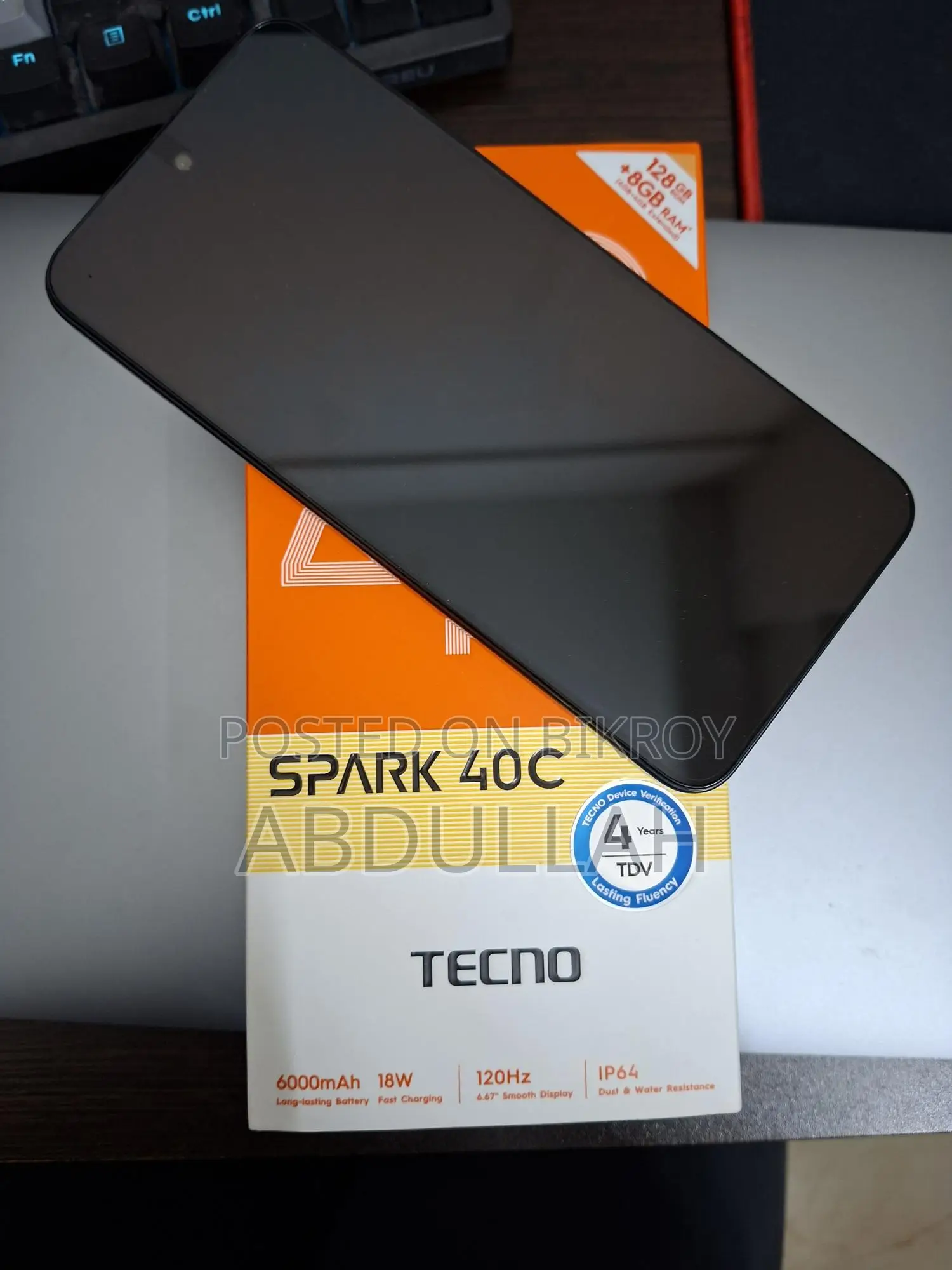 Tecno 40C 4+2/128gb (Used)