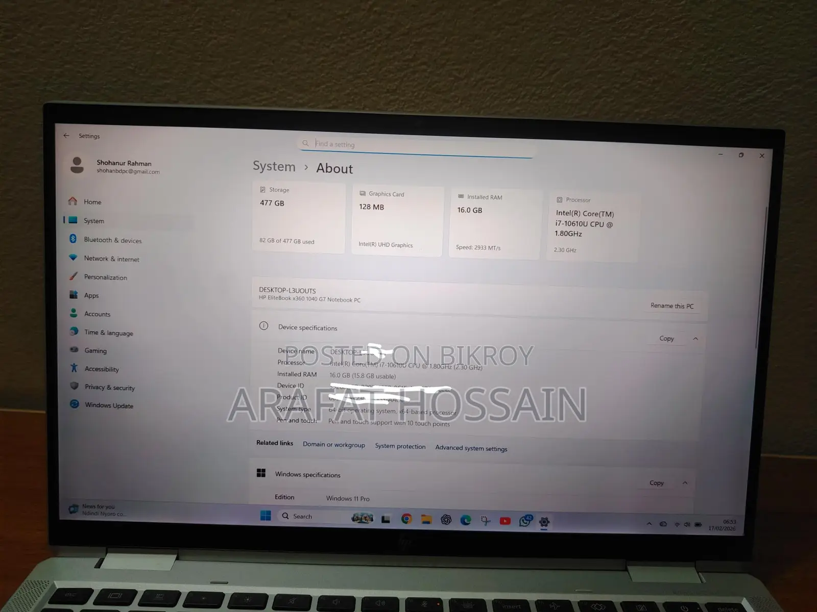 HP EliteBook x360 1040 G7 – Intel Core i7 10th Gen, 16GB RAM/SSD 512GB