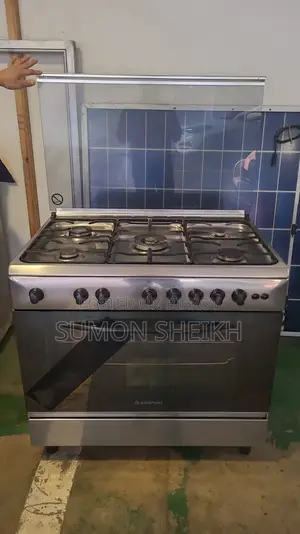 Ariston 5-burner Gas Cooker with Large Oven 90cm – Heavy Duty