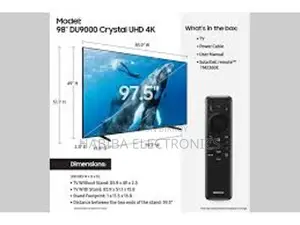 Samsung 98" Du9000 UHD 4K Smart Borderless LED TV Voice remote